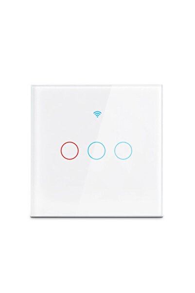 Choice10 EU white three WiFi Smart Switches US EU Standard No Neutral Wire Re...