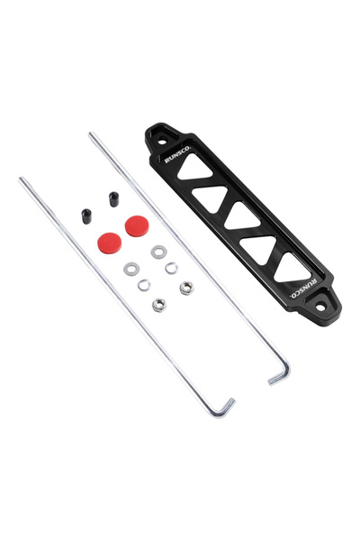 Choice4 Black Aluminum Car Battery Fasten Bracket Holder Battery Tie Down Bra...