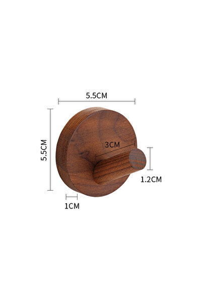 Choice Walnut Wood Self-Adhesive Wooden Wall Hooks for Hanging,Modern Coat Ho...