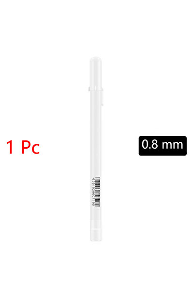 Choice 1 x 0.8mm 1/3/5PCS Waterproof Metal Marker Permanent White Paint Pen W...