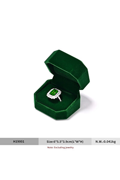 Choice Single ring box Oirlv Velvet Ring Box Gemstone Green Jewelry Box Set H...