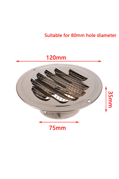 Choice 80MM 70/80/100/120/150MM Round Stainless Steel Air Vent Grille Insect ...