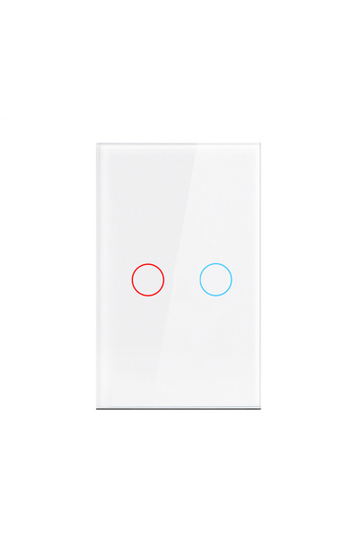 Choice3 US white two AC100-240 Touch Switch Power Led Panel Wall Light Switch...