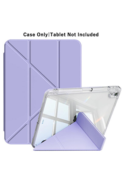Choice22 iPad 10th 2022 10.9 YZ-YKL Lilac Purple 3+Y-fold Flip Clear Cover Fo...