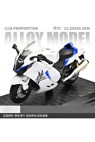 choice2 دراجة نارية هايابوسا بيضاء بمقياس 1:18، طراز هايابوسا R1 GSX1000R CBR...
