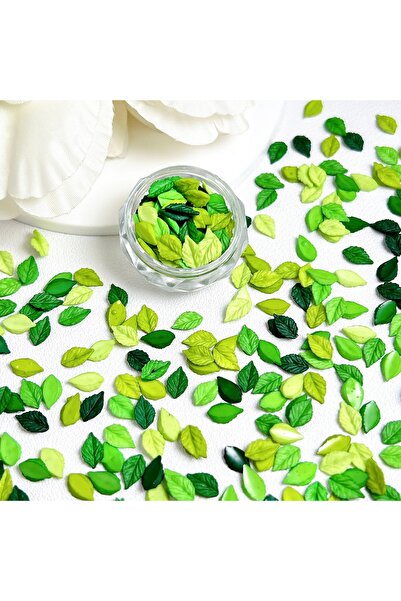 Choice5 Mixed 50PCS 50PCS Solid Color Minimalist Leaf Resin Nail Art Charms 3...