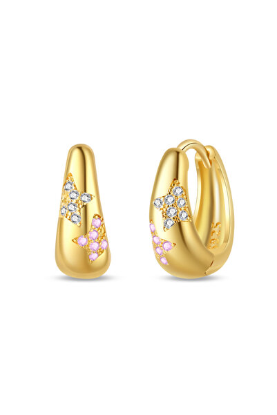 Choice PAE235-2 Classic Earrings 925 Silver Stars Moons Pearls Bees Golden Ho...