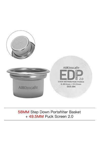Choice3 Set of 49.5mm EDP2.0 AliKisscafe 58mm to 49mm Step Down Portafilter B...