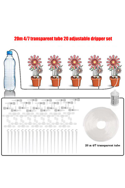 Choice1 20 m 20 regulator Garden Drip Irrigation Kit with Regulating valve Po...