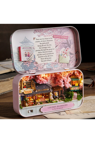 Choice Q-007 Box Theater DollHouses Wooden Doll House Miniature Home Nostalgi...