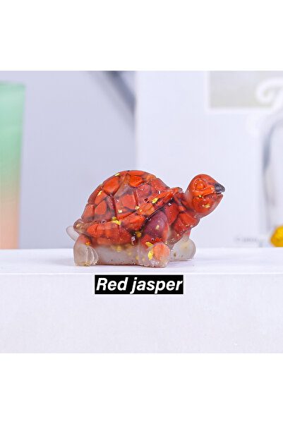 Choice 1PC red jasper 1PC Natural Crystal Stone Turtle Statue Reiki Stone Tor...