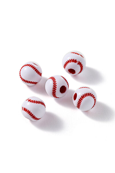 Choice11 30Pcs Baseball 03 30Pcs/Lot Acrylic Rugby Tennis Basketball Beads Sp...