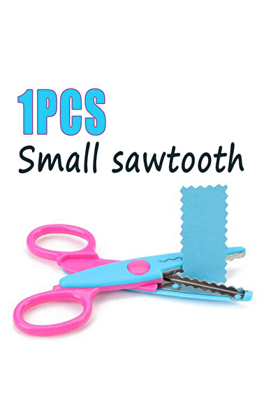Choice3 XJC1PCS 1/6PC Creative Wavy Pattern Safety Scissors Student Plastic L...