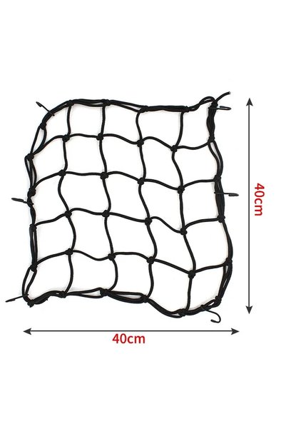 Choice Black 40x40 1x Motorcycle Luggage Net Helmet Mesh Fuel Tank Luggage Me...
