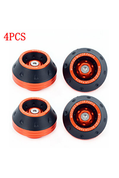 Choice1 Orange x4 4PCS Universal Motorcycle Wheel Protection Crash Cups Color...