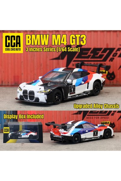 Choice4 Black 1/64 BMW M4 GT3 Toy Car Model CCA MSZ 1:64 Diecast Vehicle Mini...