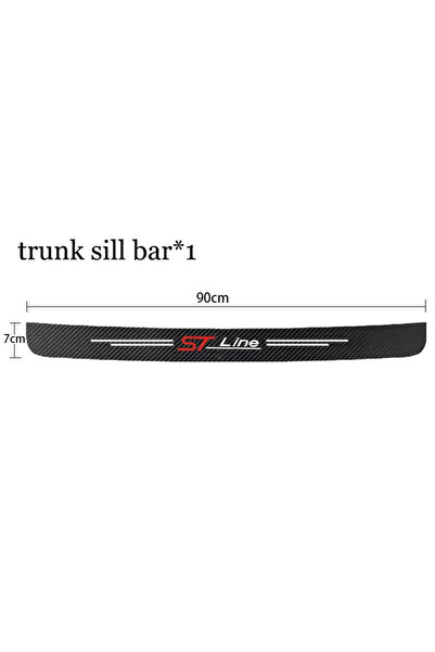 Choice 1PCS For ST Line Carbon Fiber Car Sticker Protector Strip Auto Door Si...