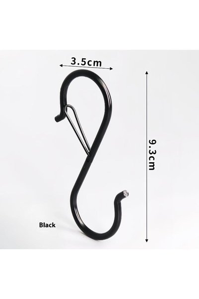 Choice4 Black 10pcs 10/4/2 PCS Towels Closet Rod S Hanger Hooks With Buckle G...