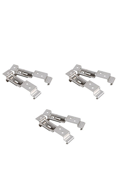 choice2 6pcs 2 PCS Rectangular Car License Plate Spring Loaded Stainless Stee...