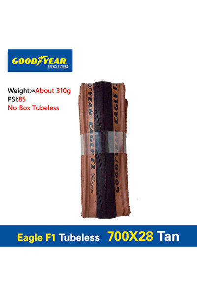 Choice Foldable F1-700x28C-Tan-TLR Goodyear 700x28c Tire/700x32c Tubeless Tir...