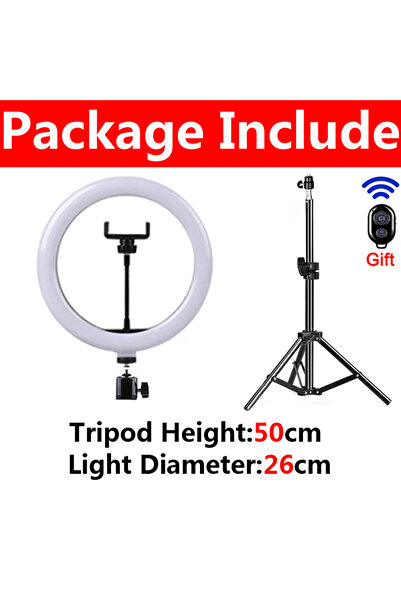 Choice1 D-26cm 33cm LED Selfie Ring Light Photography Lights Warm Cold Lamp W...