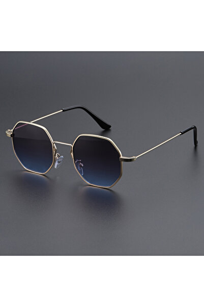 choice2 Blue Men's classic geometric frame fashion glasses, suitable for holi...
