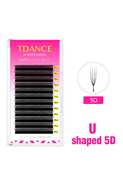 Choice3 MIX8-15mm 0.07mm D 5D TDANCE U-Shaped 3D 4D 5D Eyelash Extension U Sh...