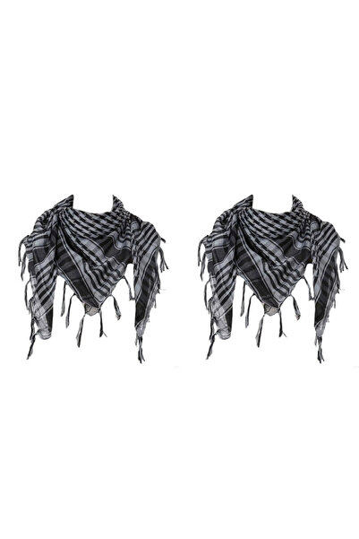 Choice 2pcs-Grey 1/2/3pcs Keffiyeh Tactical Desert Scarf Wrap Shemagh Head Ne...