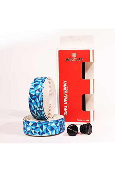BUCKLOS Blue White EVA Bicycle Handlebar Tape Anti-Slip Road Bike Bar Tape Sh...