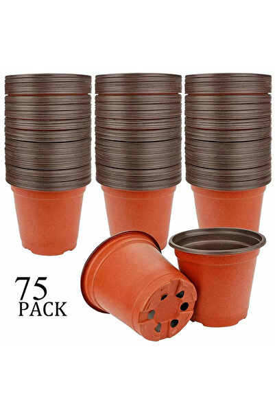 Choice3 75PACK 75Pcs Flexible Plant Nursery Pots Seed Starting Pots Plastic F...