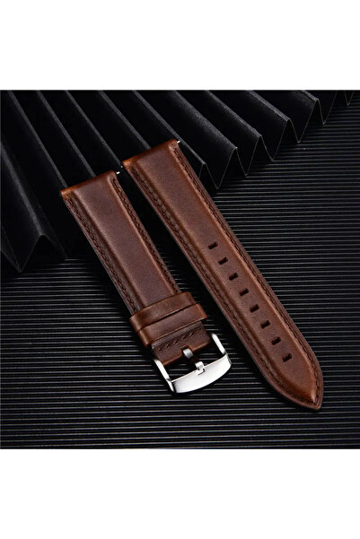 Choice 20mm Dark brown (silver) Quick Release Leather Watchbands 18mm 20mm 22...