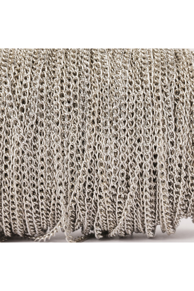 Choice16 3.5MM Rhodium 2 Meter Flat 2.5/3.5/4.5mm Extension Thin Chain Metal ...