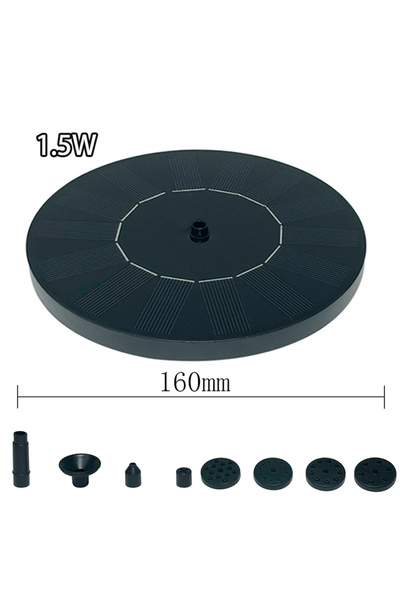 Choice 16cm Outdoor Solar Floating Water Fountain For Bird Bath Fish Tank 7V/...