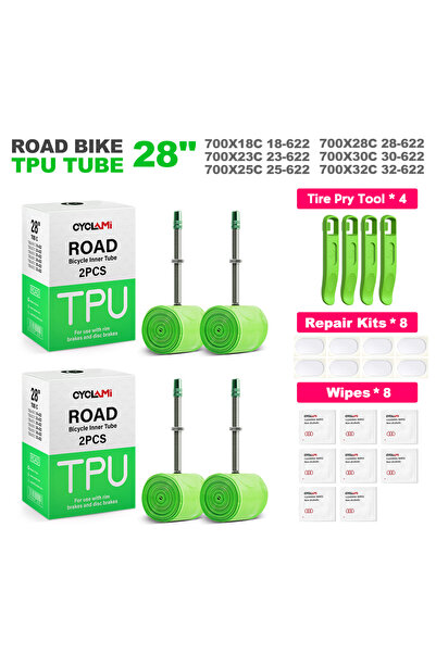 Choice Presta Valve 700c 60mm 18-32C 4pcs with gift CYCLAMI Ultralight Bike T...