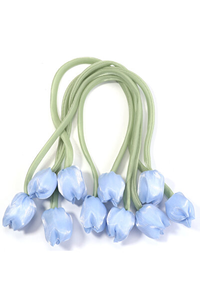 Choice7 Blue 5pcs/lot Colorful Tulip Bow Flowers Patches 3D Flower Handmade F...