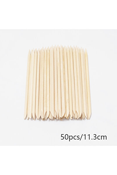 Choice3 50Pcs 11.3cm Nail Cuticle Pusher Orange Wood Sticks Nail Manicures Re...