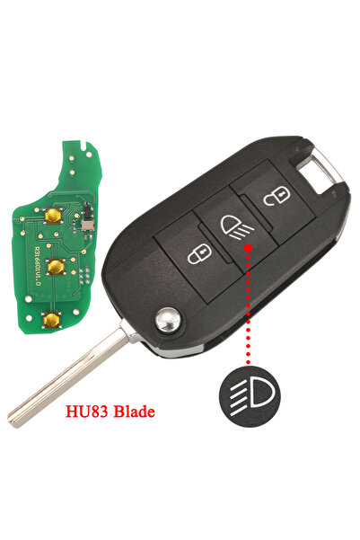choice2 for Peugeot HU83 Light jingyuqin 433MHz 4A HITAG AES Chip Flip Remote...