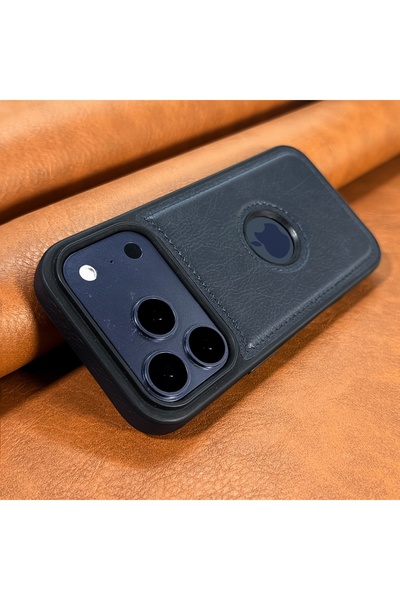 Choice40 iPhone 14 Pro Max Blue Luxurious antique leather phone case For iPho...