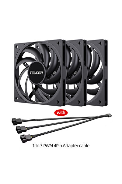 Choice14 مروحة تبريد كمبيوتر من نوع BK 3Fans Teucer مقاس 120 مم، مزودة بمحمل ...