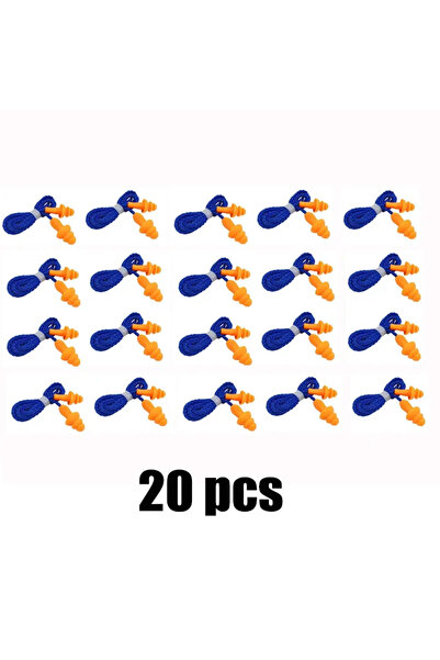 Choice 20 pairs 10/20Pcs Noise Cancelling Ear Plugs Silicone Corded Earplugs ...