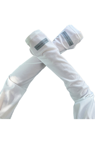 Choice WHITE UV Sun Protection Cooling Arm Sleeves Super Soft Breathable Mois...
