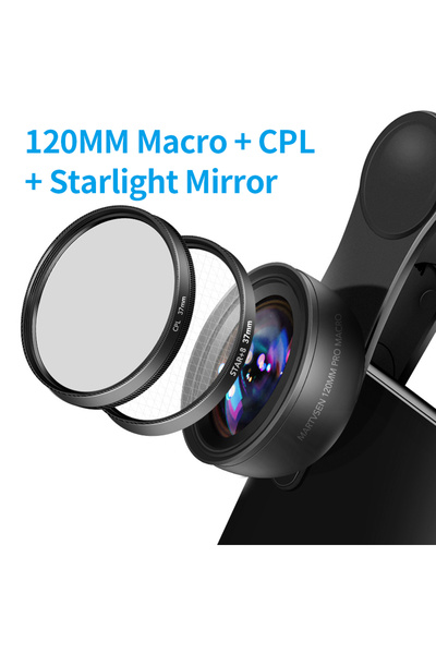Choice Blue MARTVSEN 120MM Macro Lens, Professional 5K HD 10x Super Macro Uni...