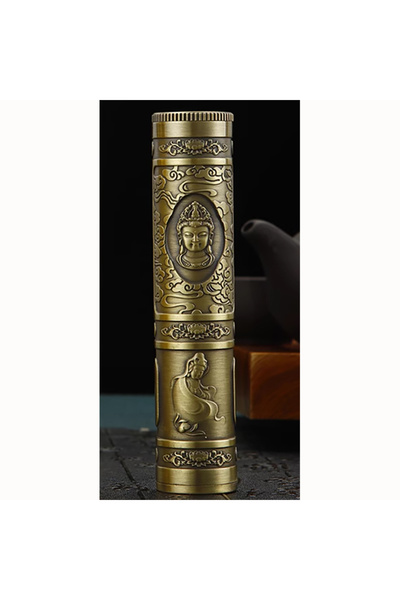 Choice Bronze Buddha Retro Buddha Metal Incense Case Relief Craft Dragon Ince...