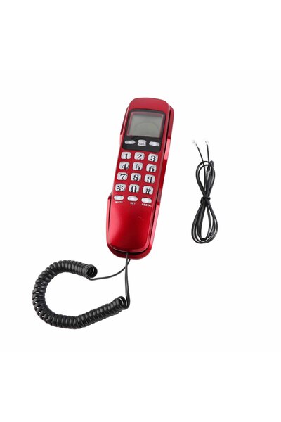 Choice Red Home Telephone Mini Wall Telephone Home Hotel Incoming Caller ID L...