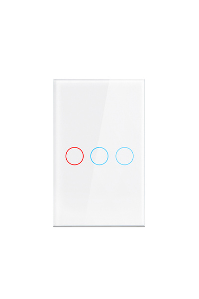choice2 US white three AC100-240 Touch Switch Power Led Panel Wall Light Swit...