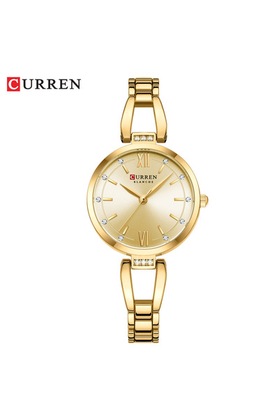 Curren gold Brand Retro Quartz Watch Classic Roman Scale Ladies Bracelet Watc...