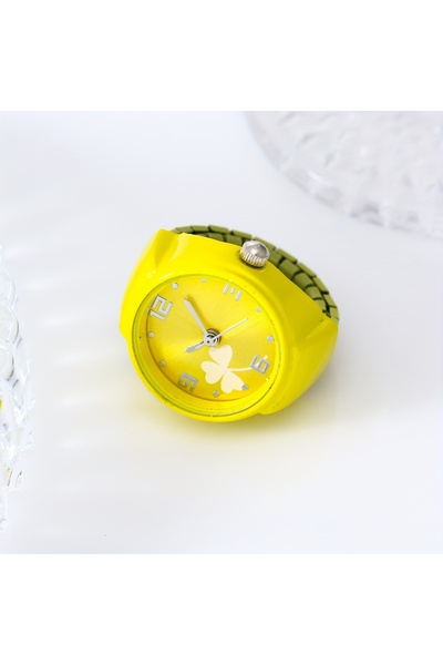 Choice YELLOW Colorful Clover Ring Watch Fashion Trend Simple Multi Color Fin...