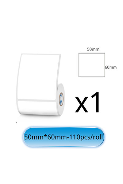 choice2 50x60mm-1 roll SINMARK White Sticker 3/6/10 Rolls Waterproof Paper Ad...