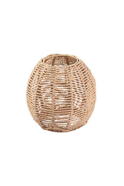 Alloet Red Simulated Rattan Light Fixture Vintage Hanging Lampshade Handmade ...