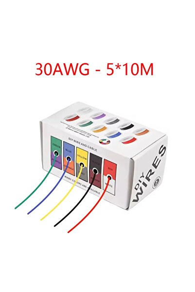 Choice 30AWG 50m Heat Resistant Soft Silicone Hook-up Wire 30/28/26/24/22/20/...